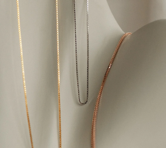 Silver Box Chain Necklace