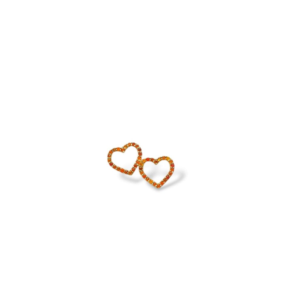Heartline Silver Studs