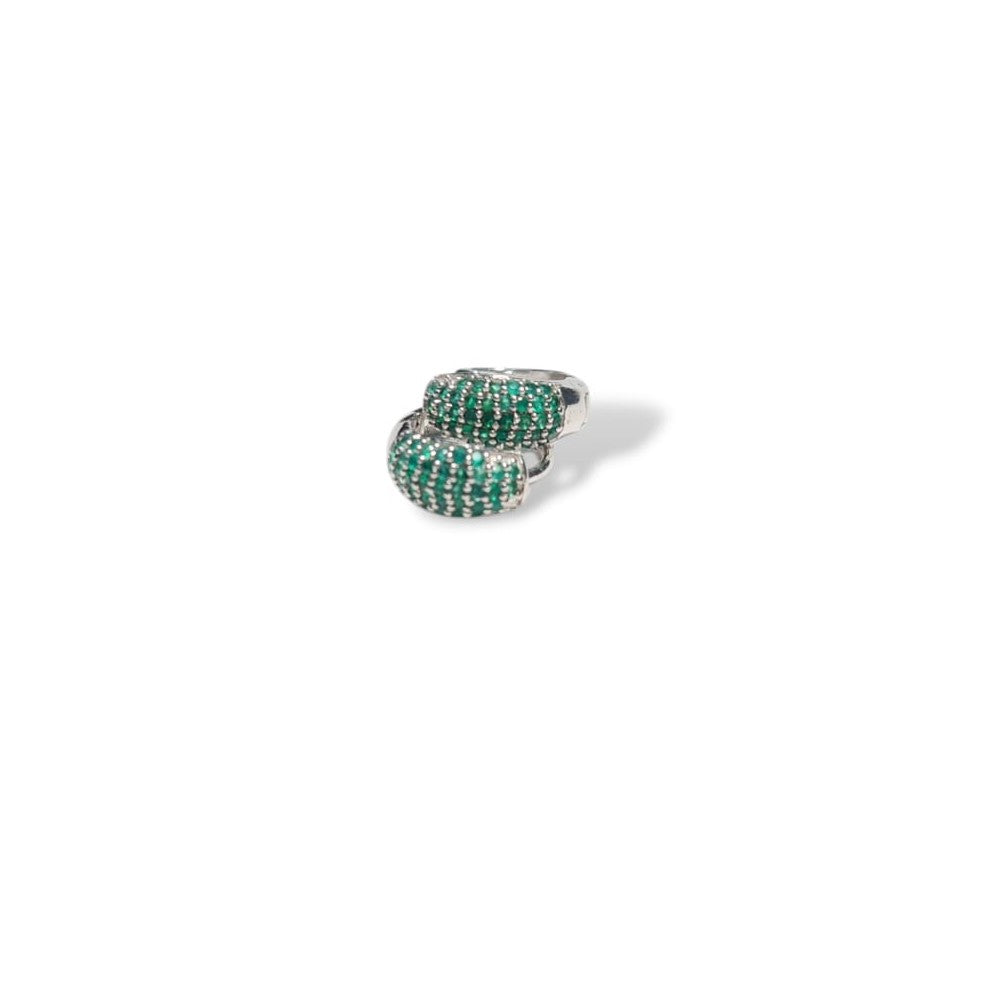 Mini Diamond Hoops Silver