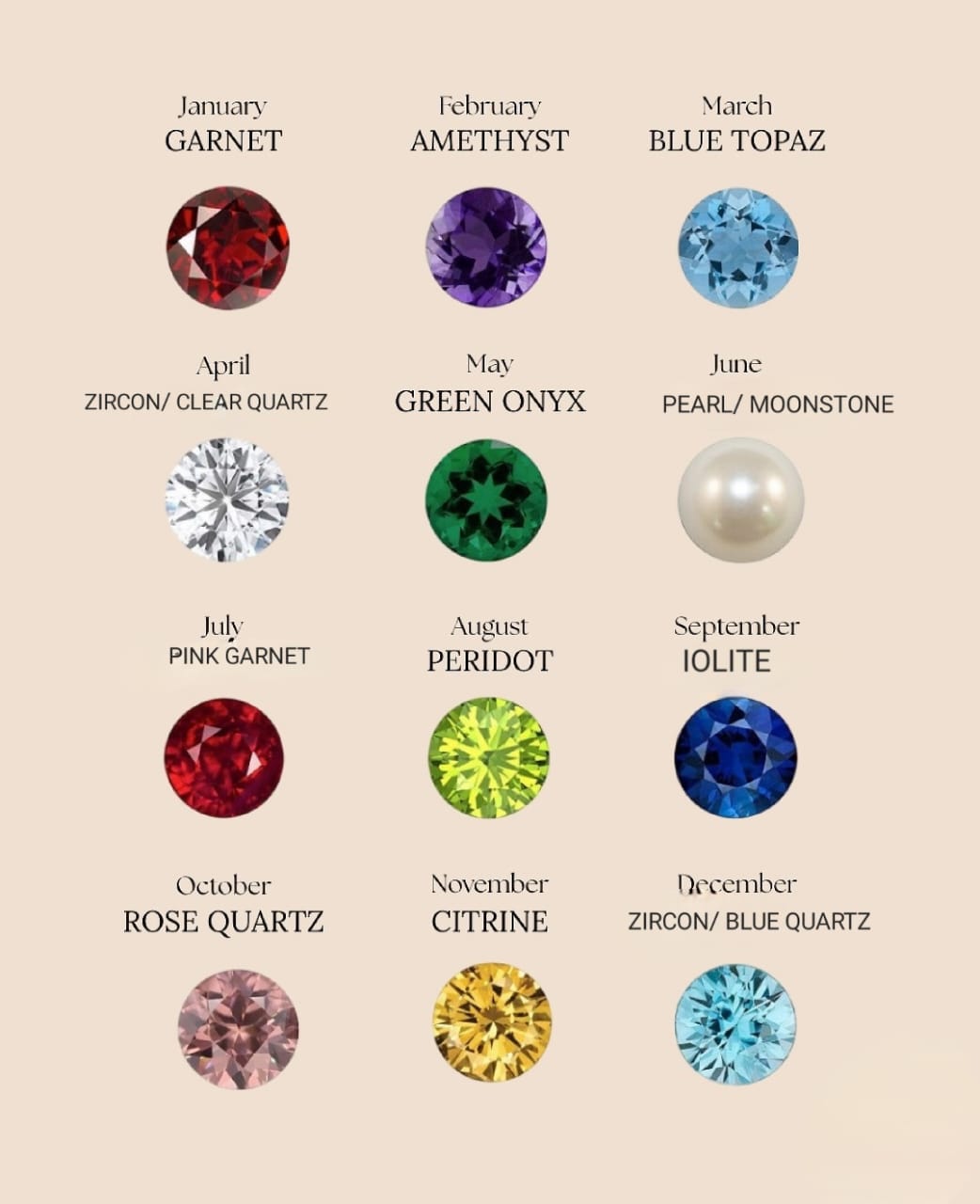 Square Birthstone Studs