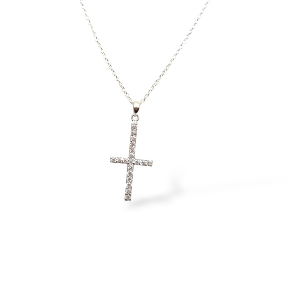 Pave Cross Necklace