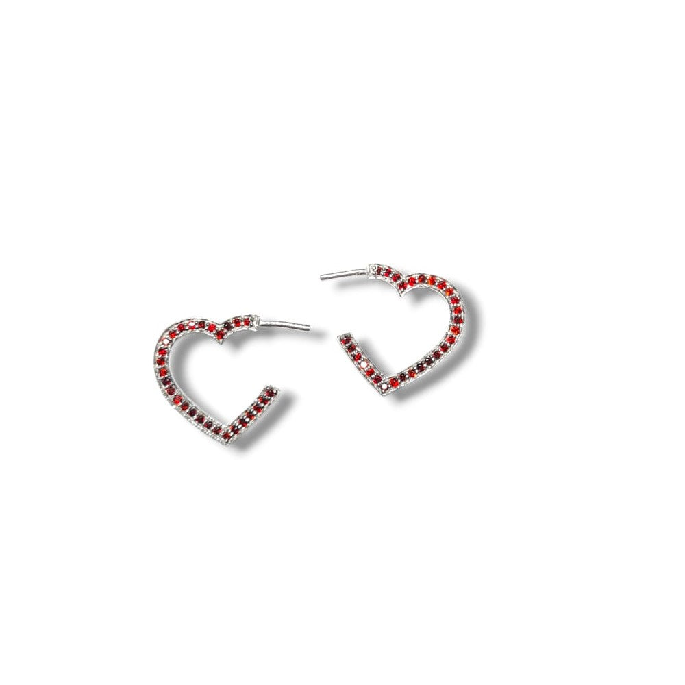 Heart Hoops Silver