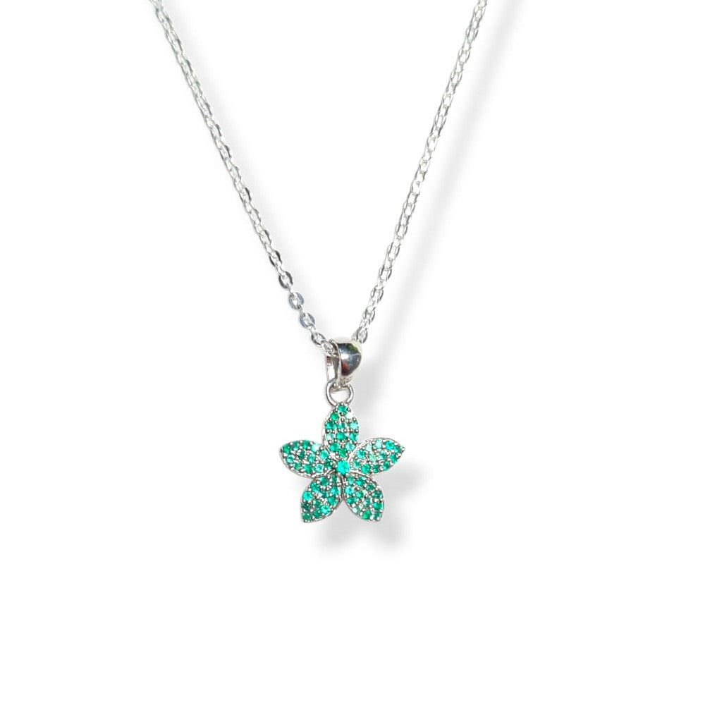 Emerald Bloom Pendant with chain