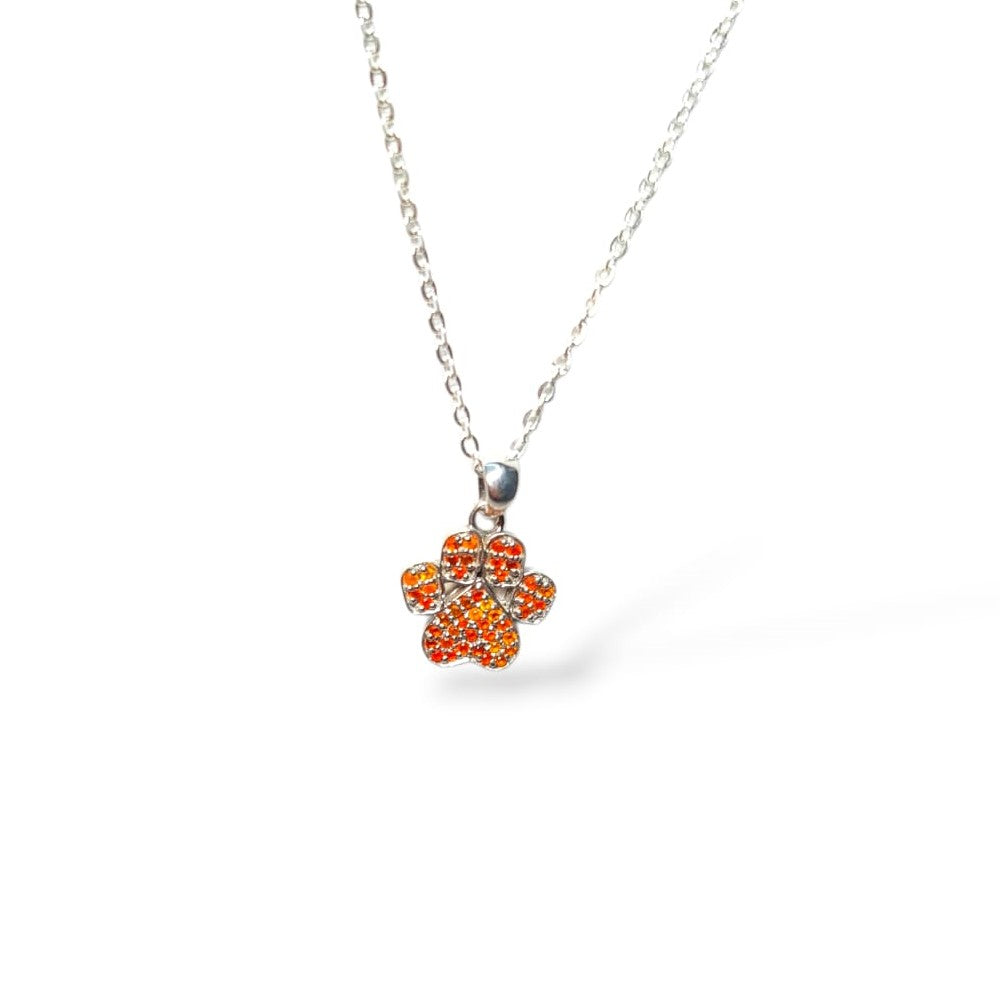 Paw Print Charm Pendant with chain