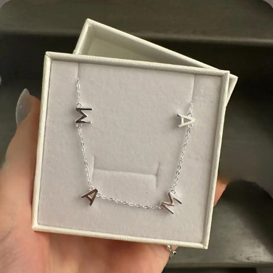 Alice Letter Name Necklace in Silver