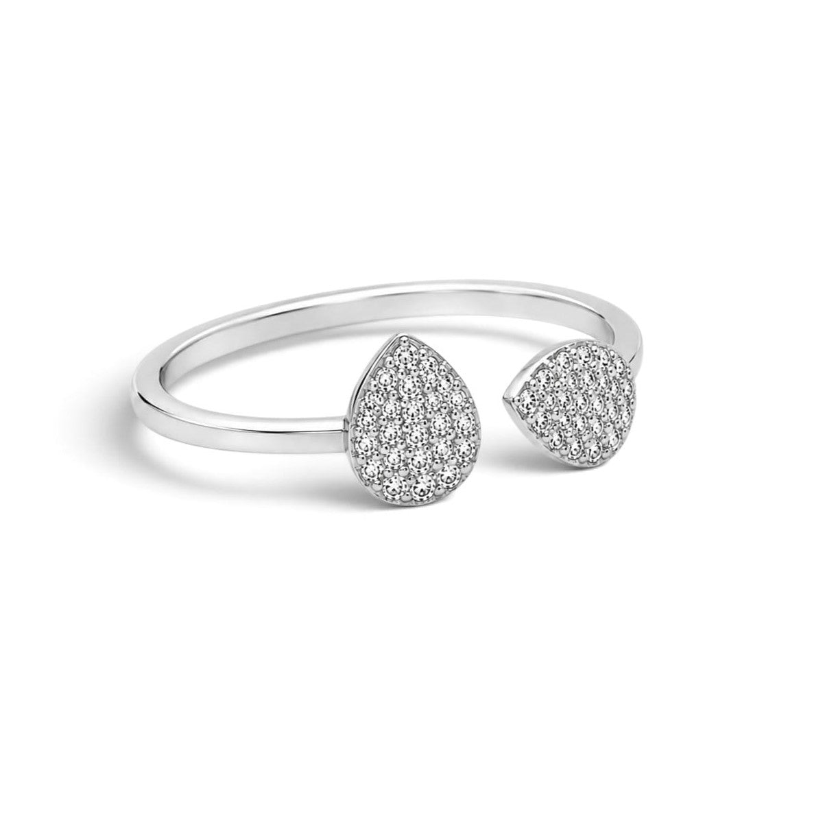 Duo Drop Pave Ring