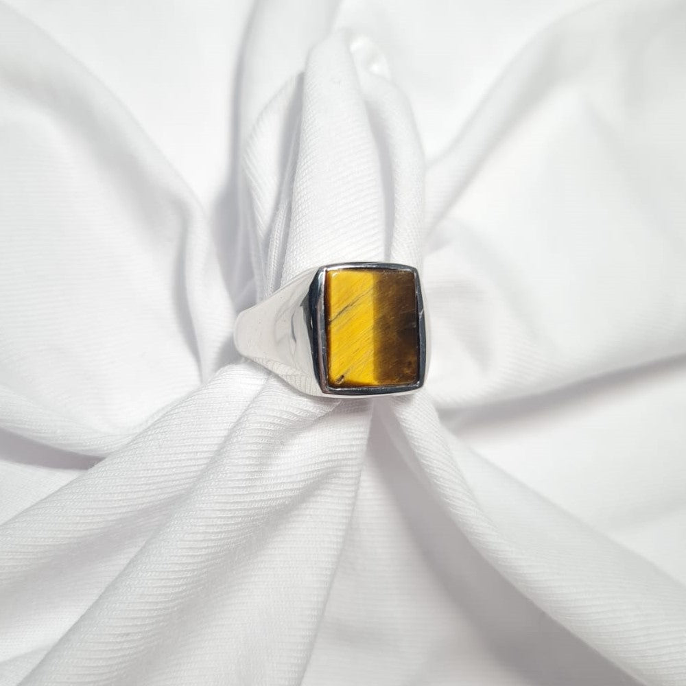 Tiger's Eye Signet Ring
