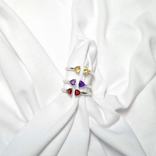 Open Trillion Citrine Ring