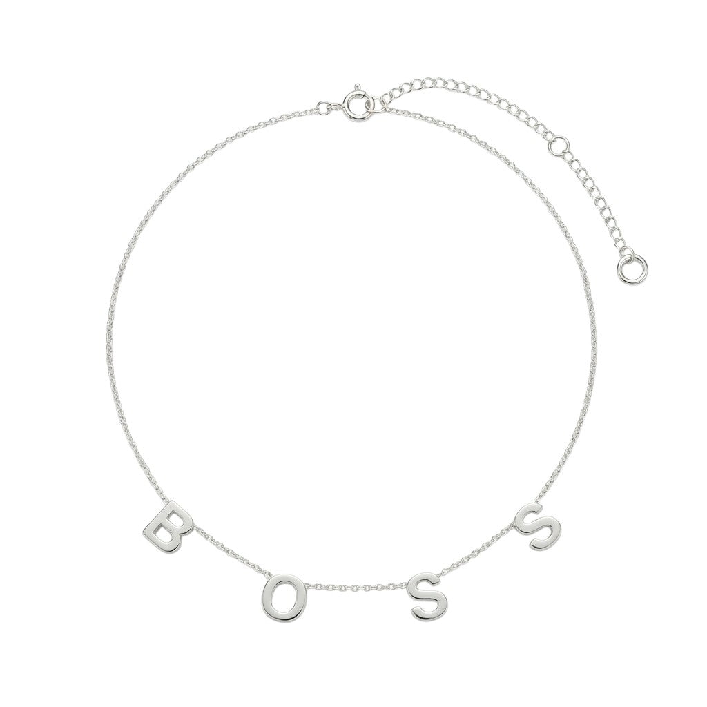 Alice Letter Name Necklace in Silver