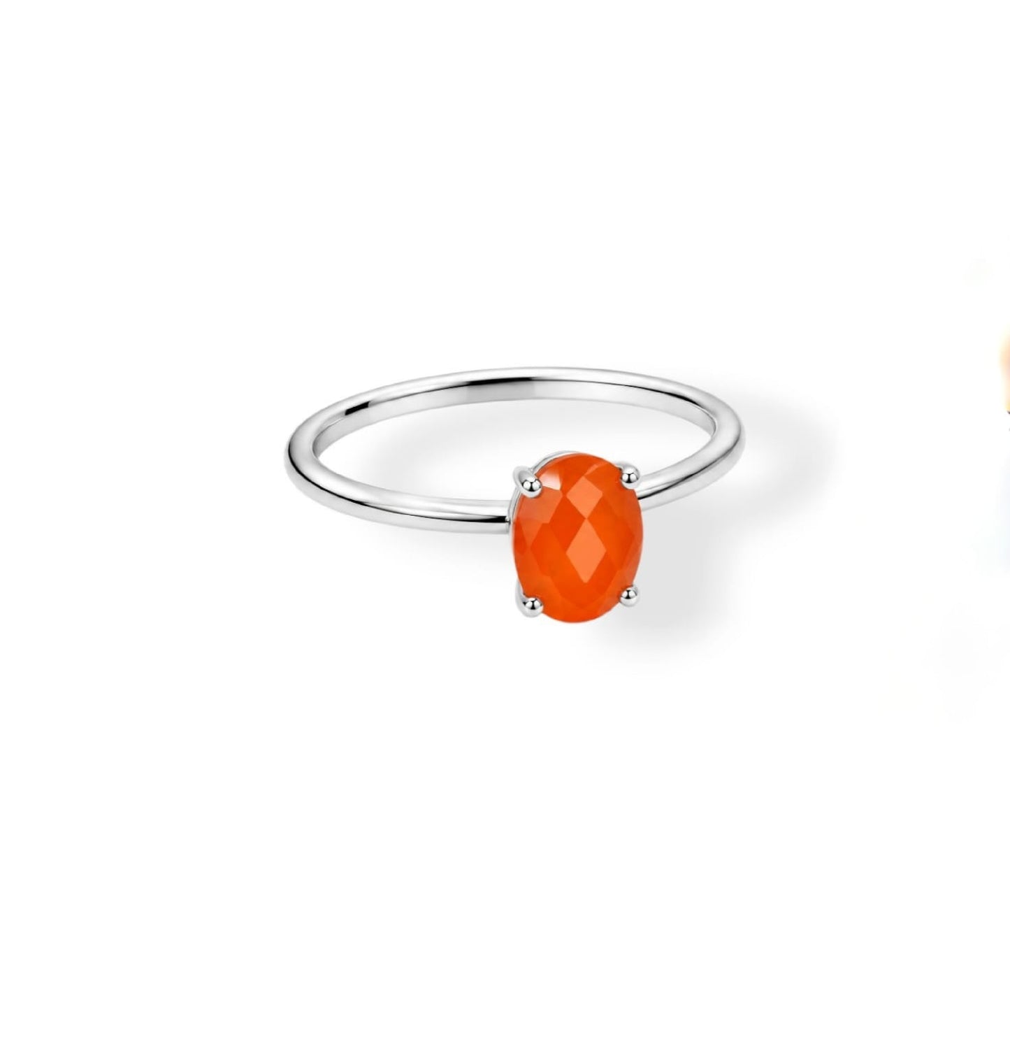 Vibrant Orange Gemstone Ring