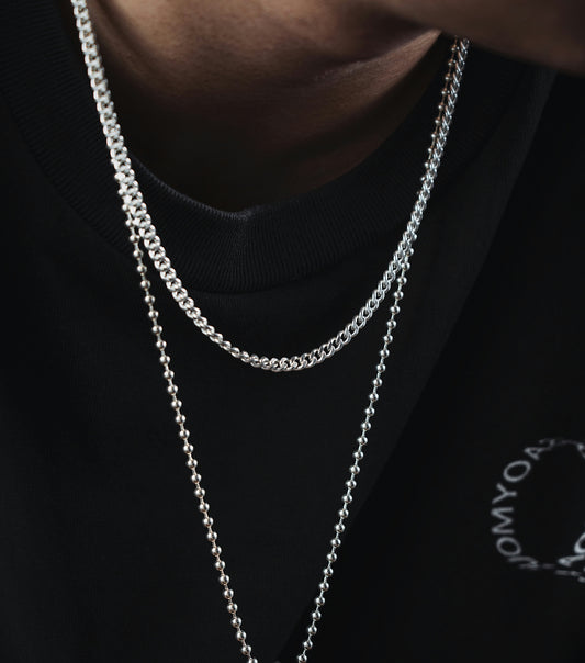 Silver Ball Chain Necklace