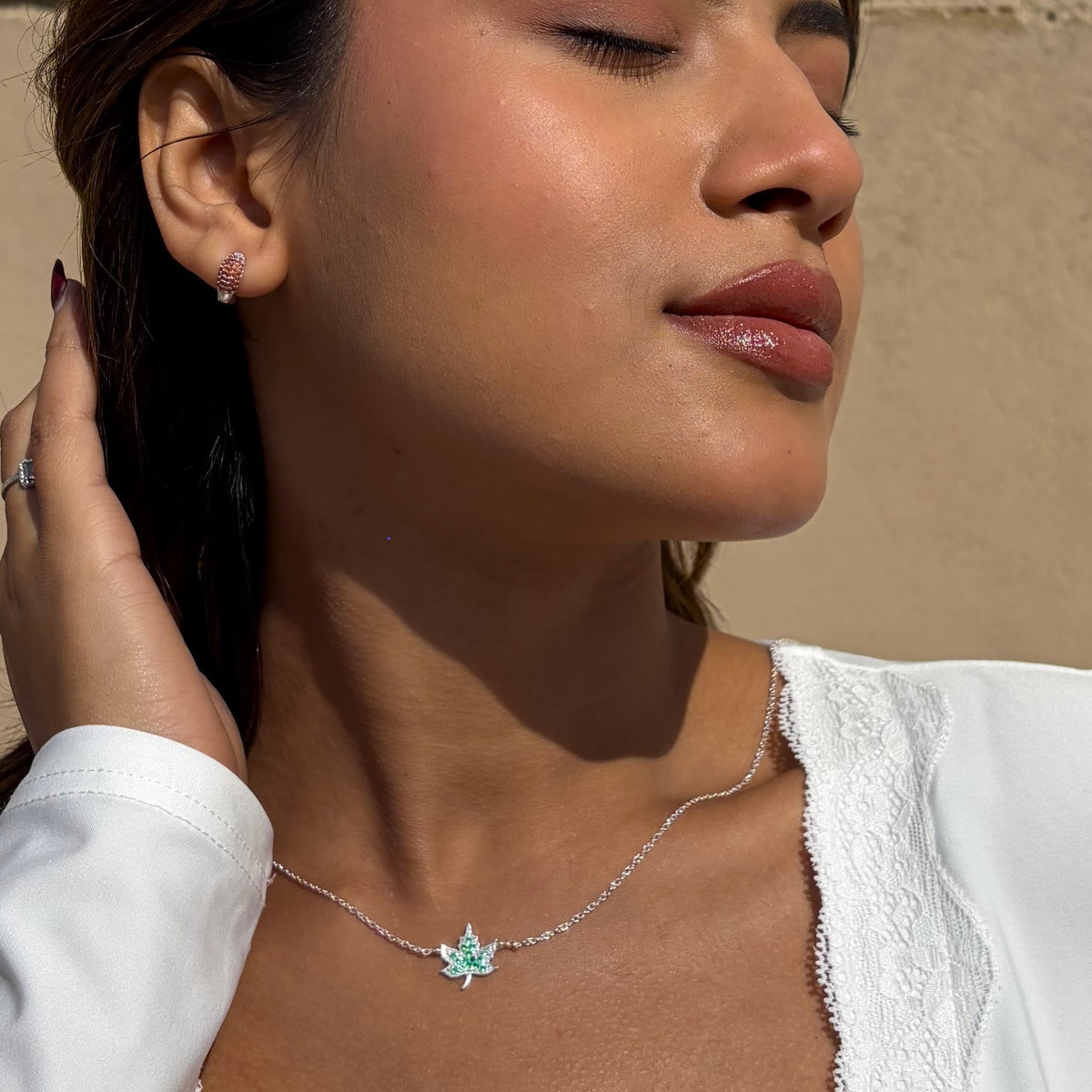 Mini Diamond Hoops Silver