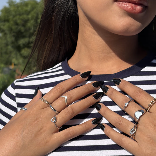 Signet Heart Silver Ring