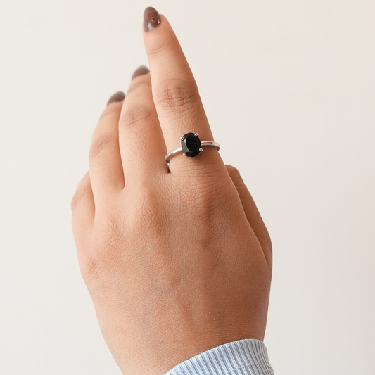 Timeless Black Gemstone Ring