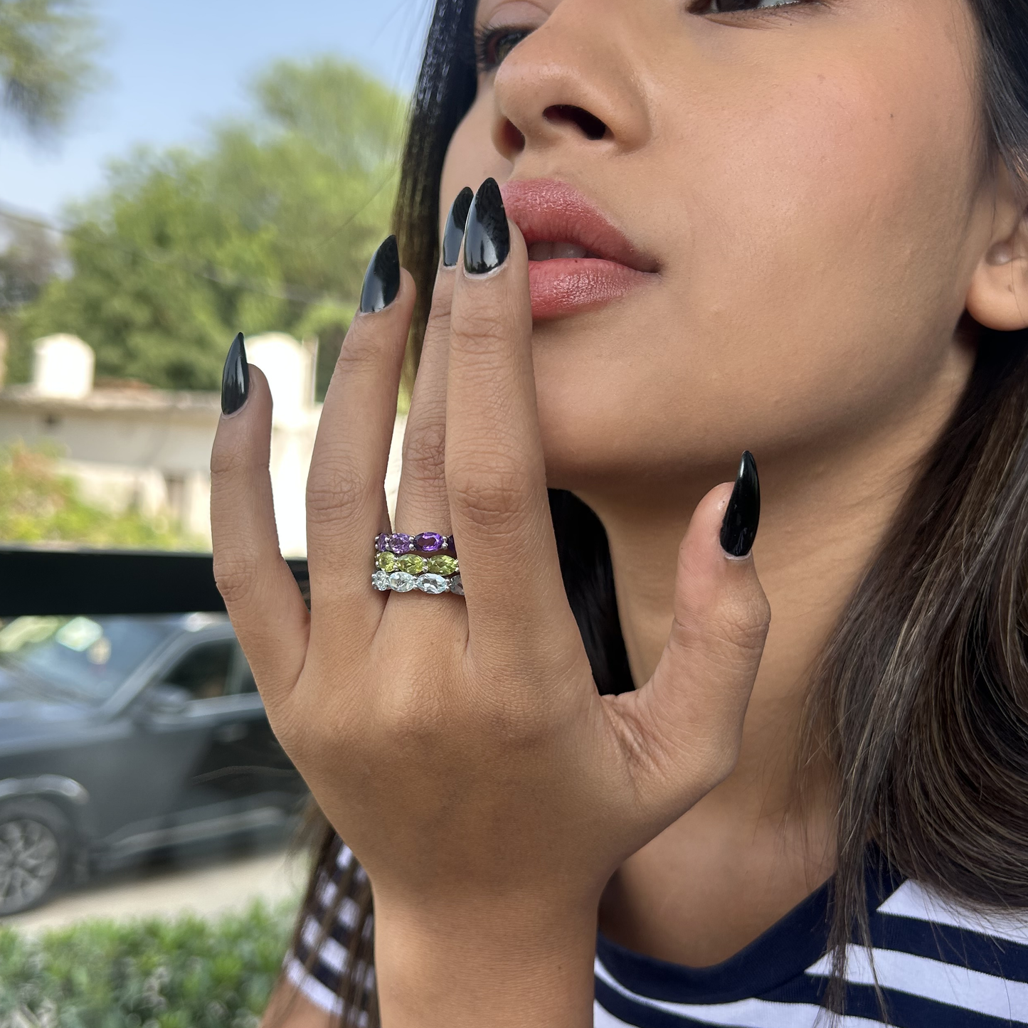 Eternity Oval Birthcolor Band