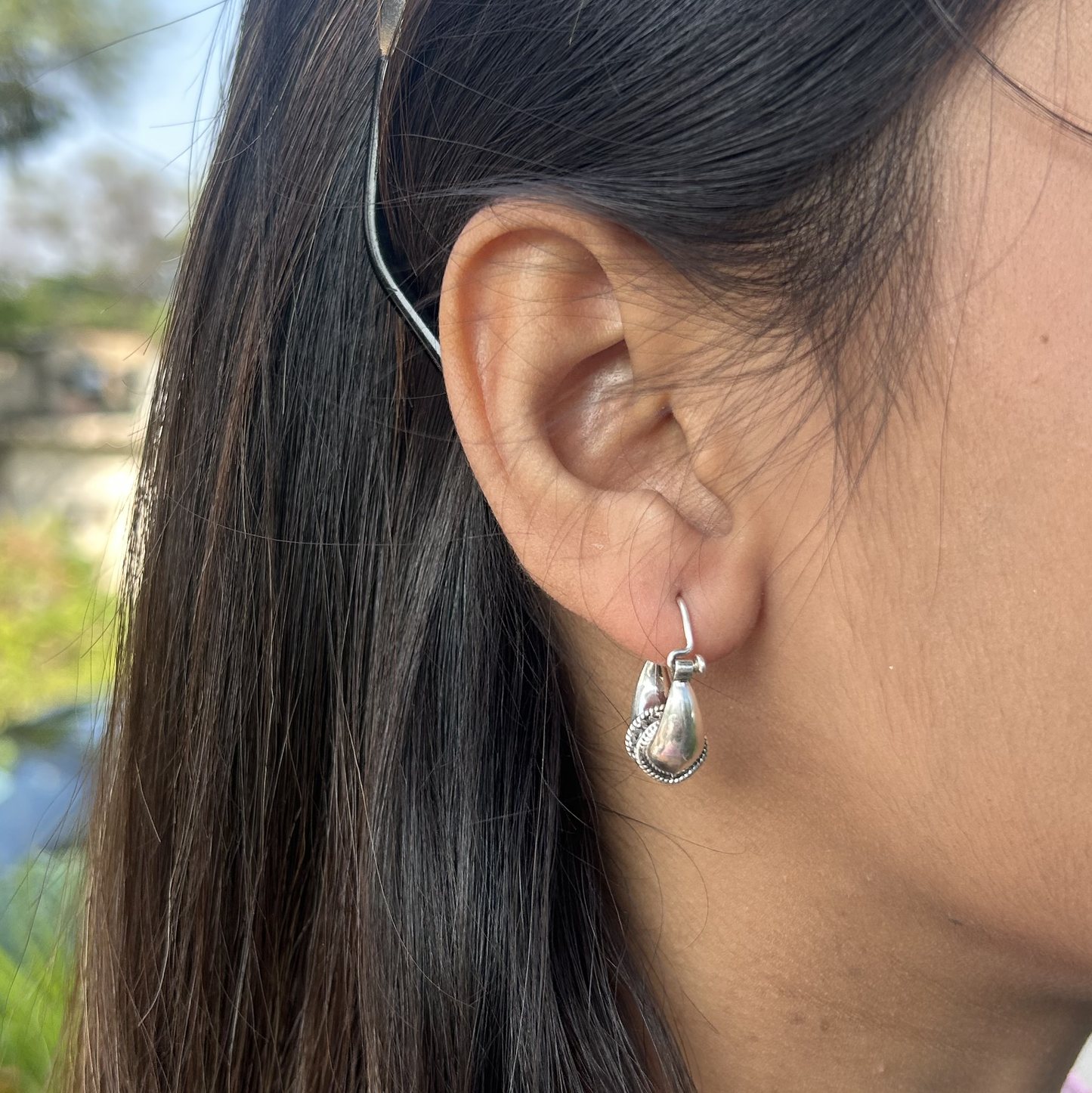 Urban Thick Silver Hoops