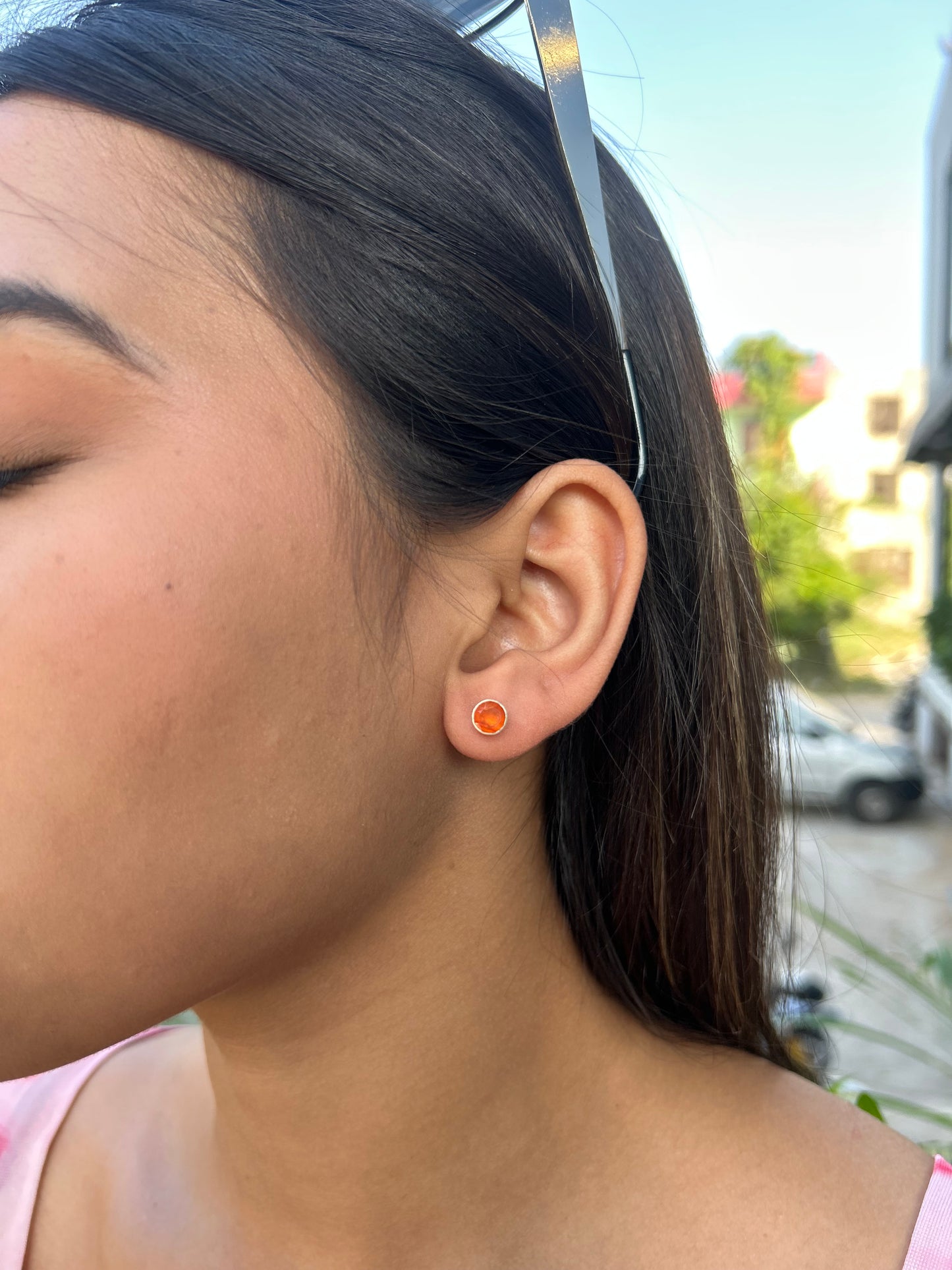 Bezel Birthcolor Studs