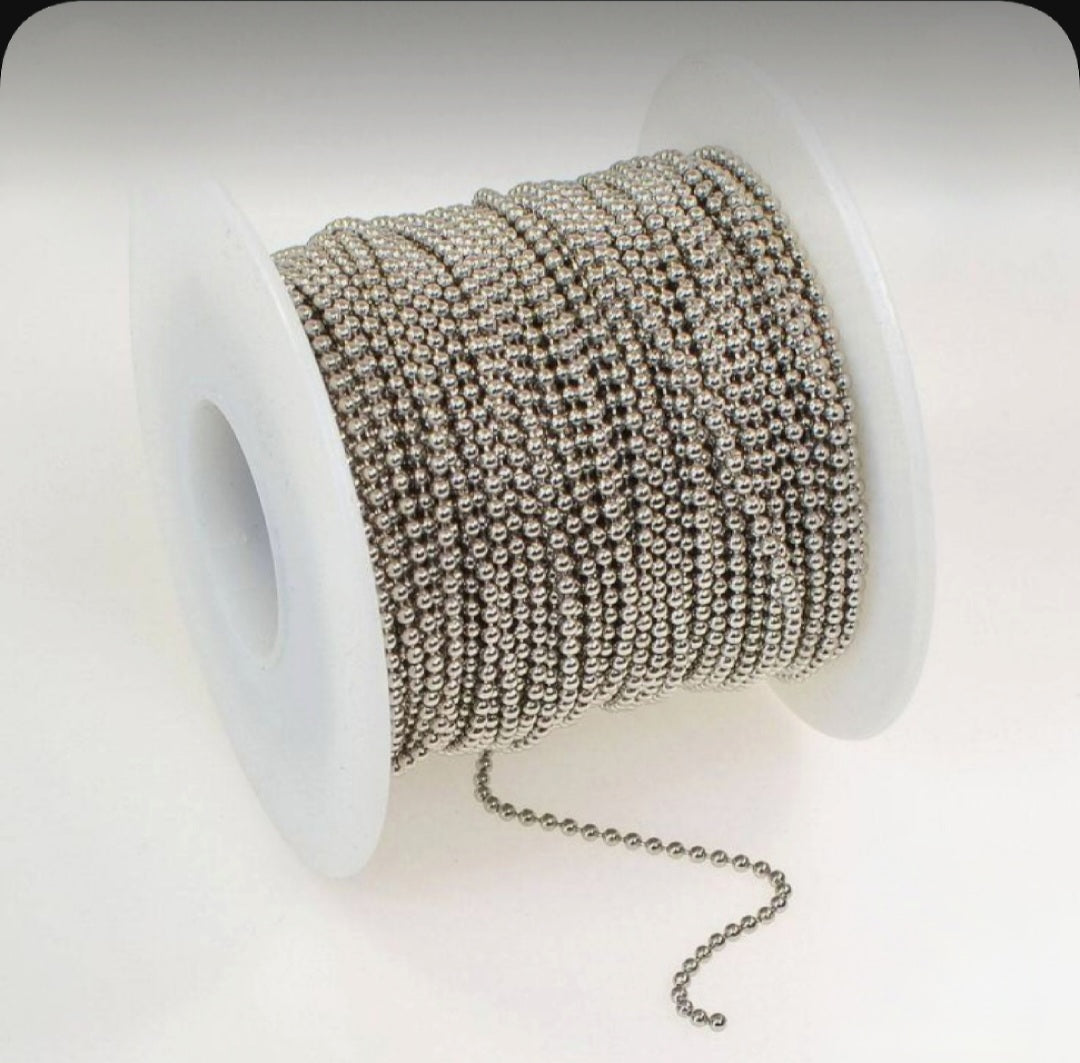 Silver Ball Chain Necklace