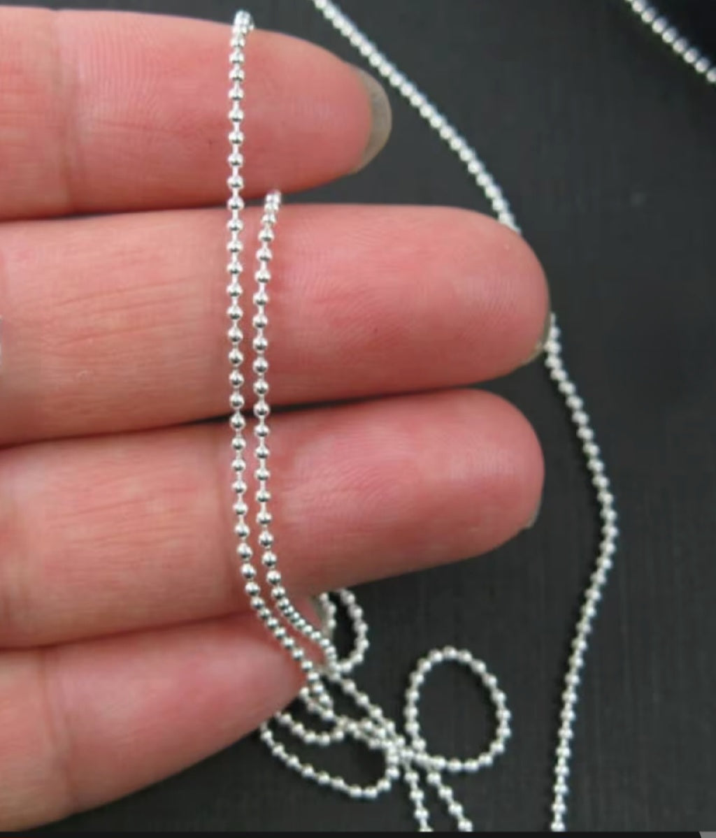Silver Ball Chain Necklace