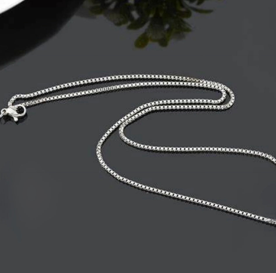 Silver Box Chain Necklace