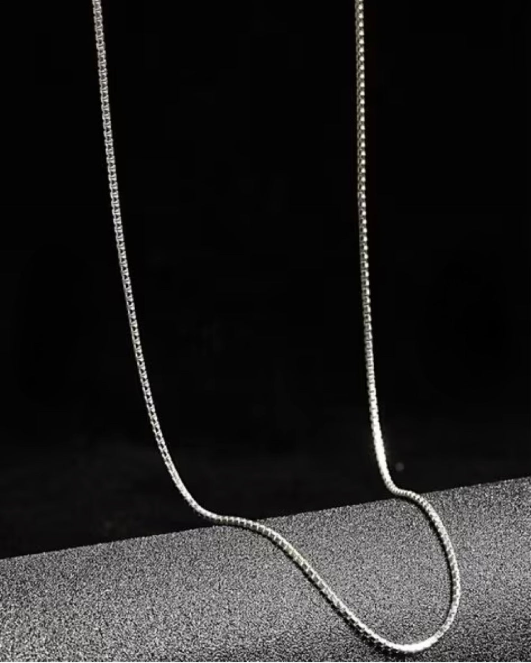 Silver Box Chain Necklace