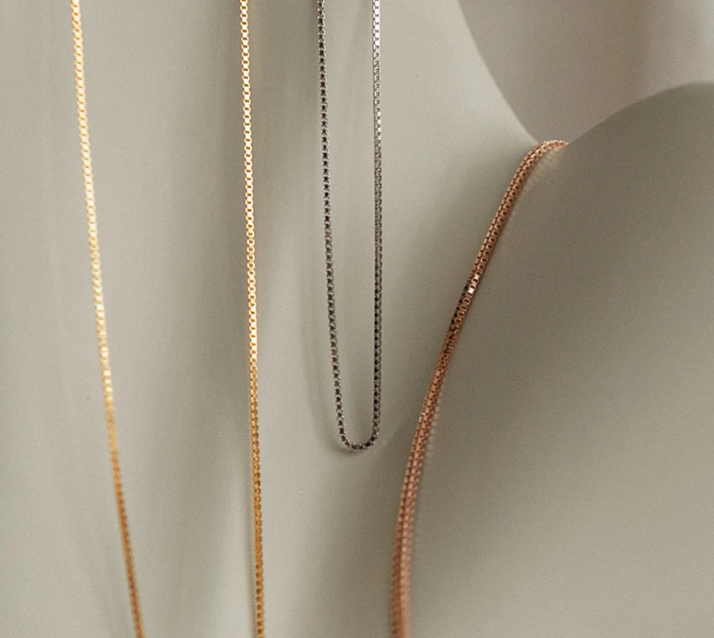 Silver Box Chain Necklace