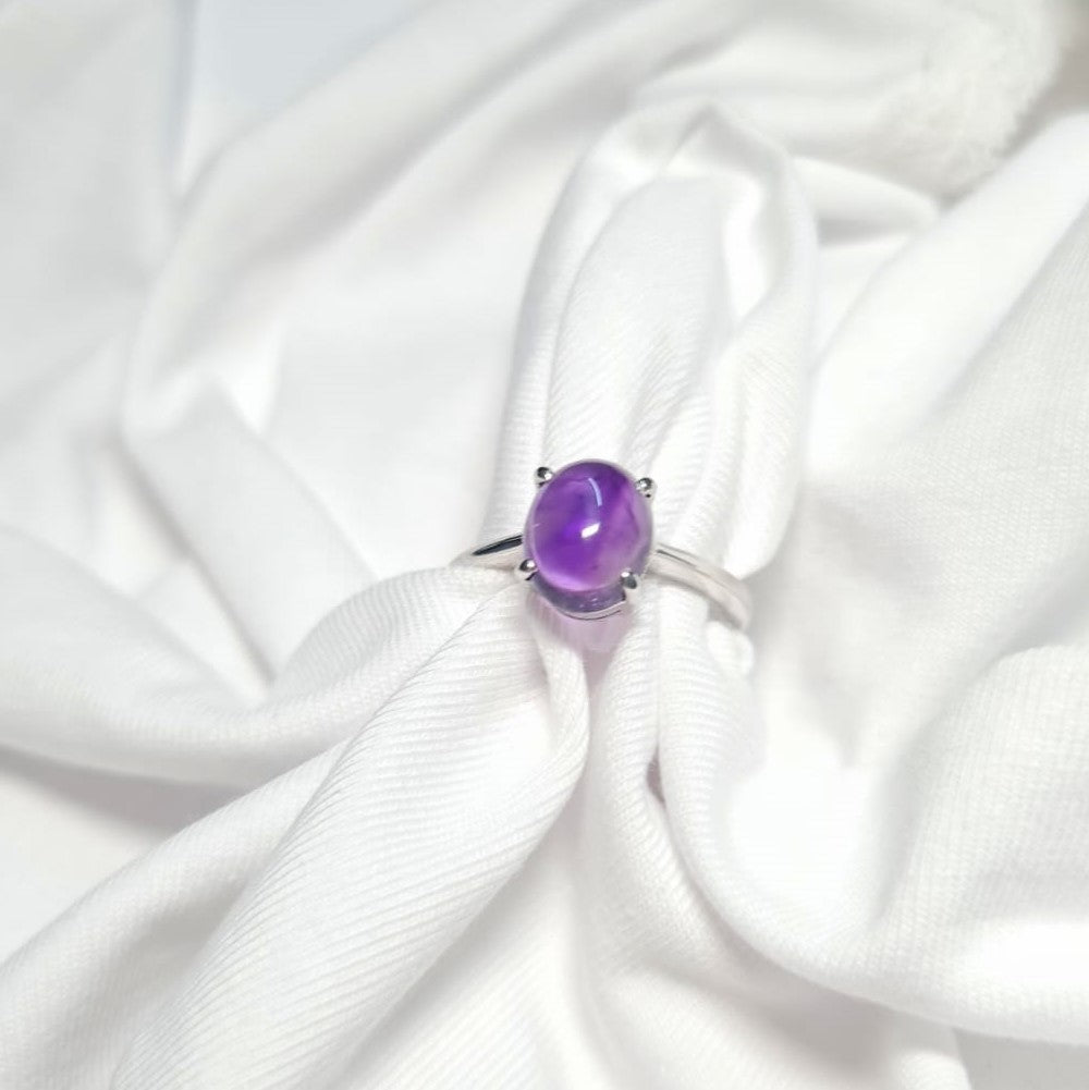 Vibrant Purple Gemstone Ring