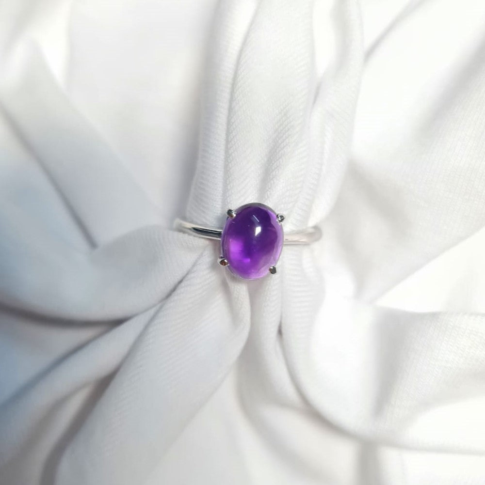 Vibrant Purple Gemstone Ring