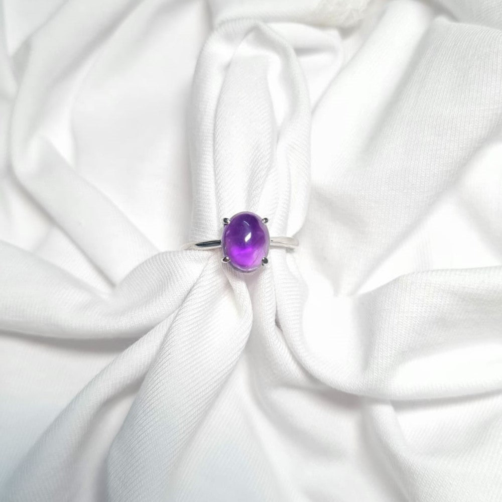 Vibrant Purple Gemstone Ring