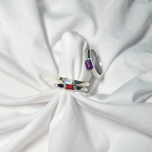 Baguette Birthcolor Ring