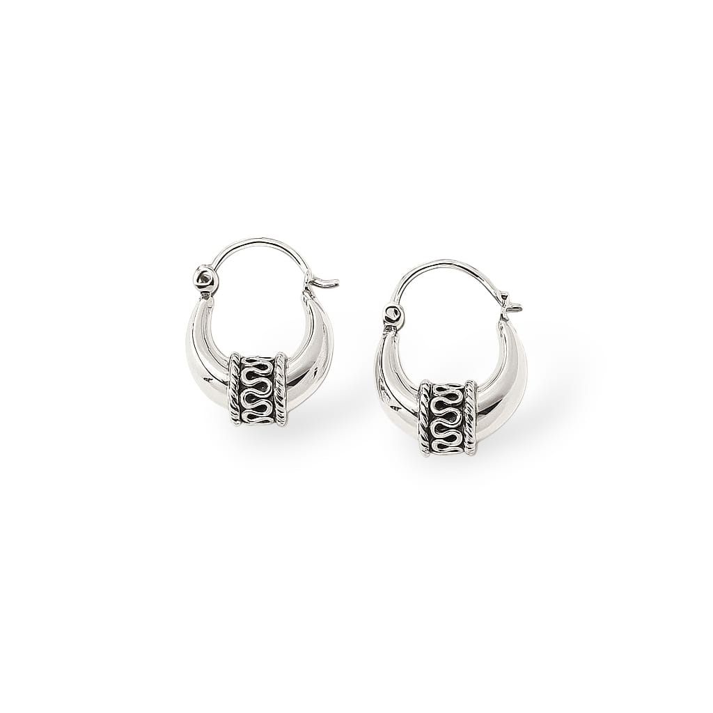Urban Thick Silver Hoops