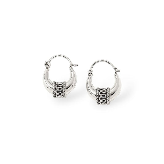 Urban Thick Silver Hoops
