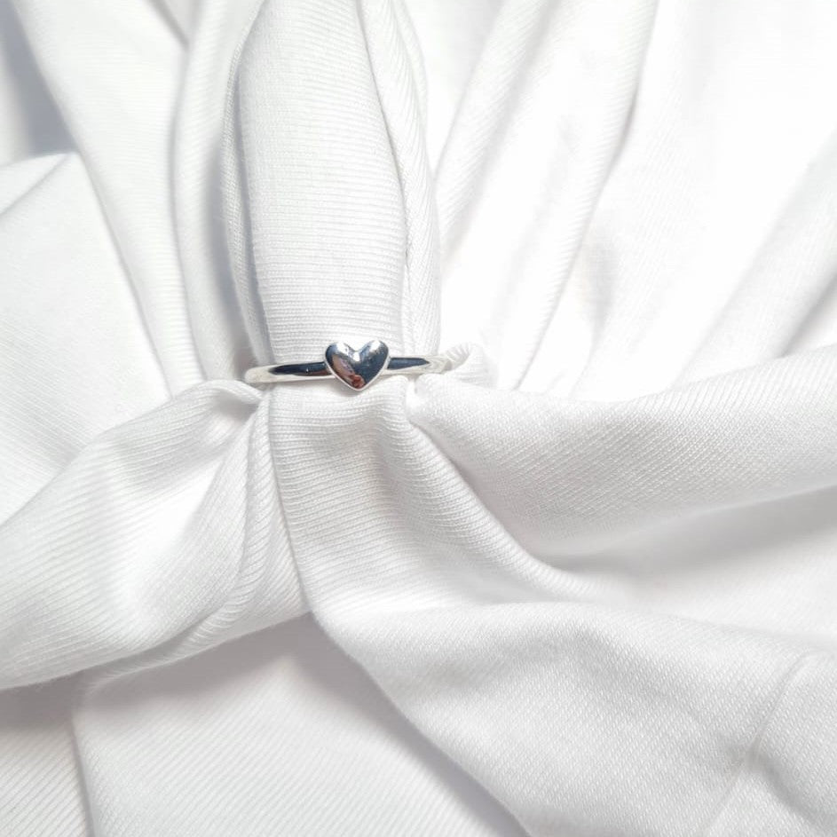 Dainty Heart Silver Ring