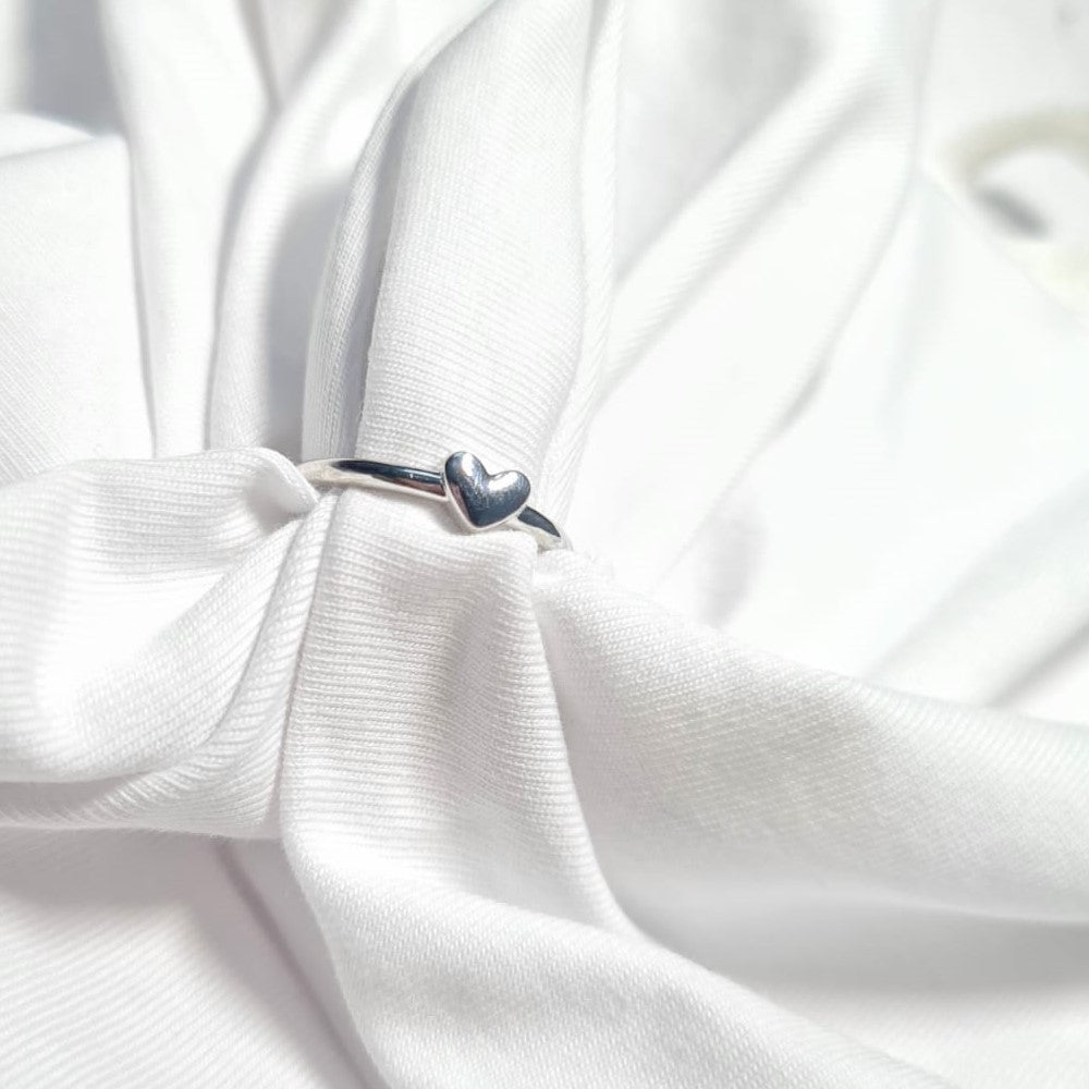 Dainty Heart Silver Ring