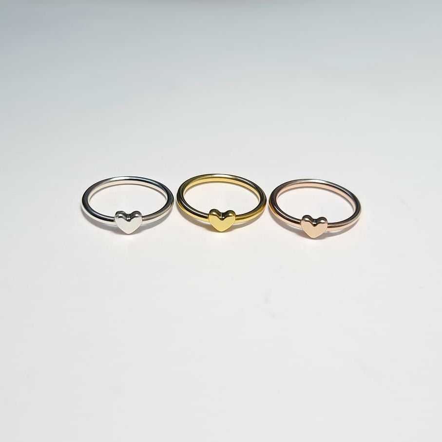 Dainty Heart Silver Ring