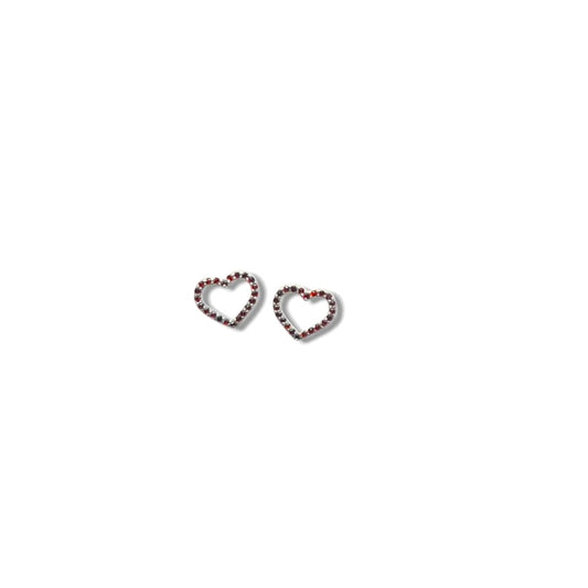 Heartline Silver Studs
