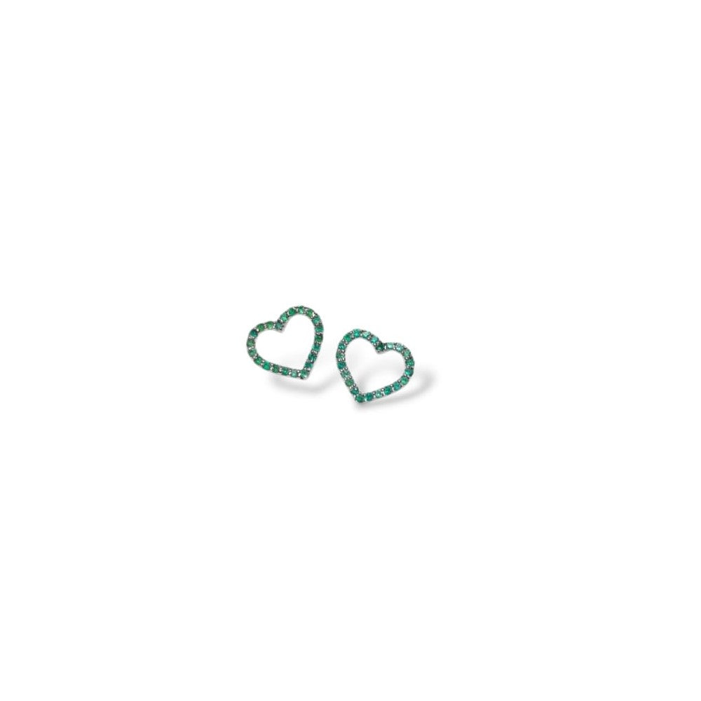 Heartline Silver Studs