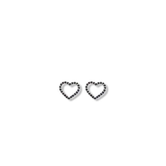 Heartline Silver Studs
