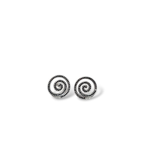 Spiral Silver Studs