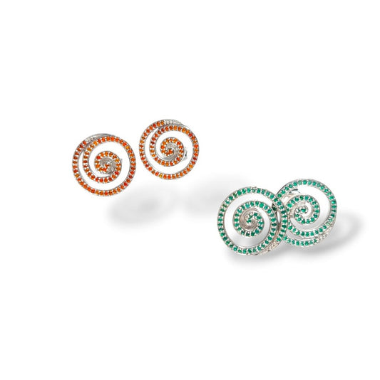 Spiral Silver Studs