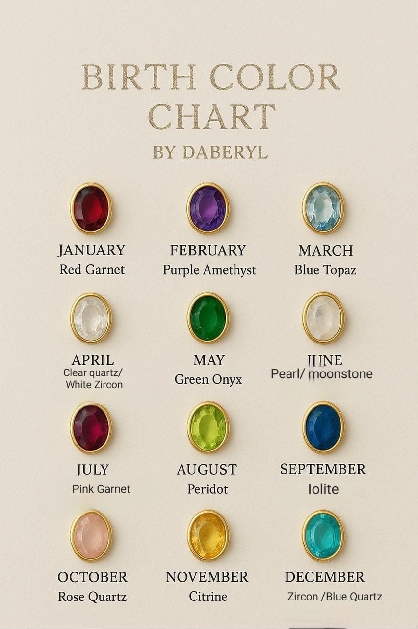 Birthcolor Oval Pendants