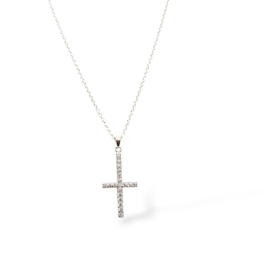Pave Cross Necklace