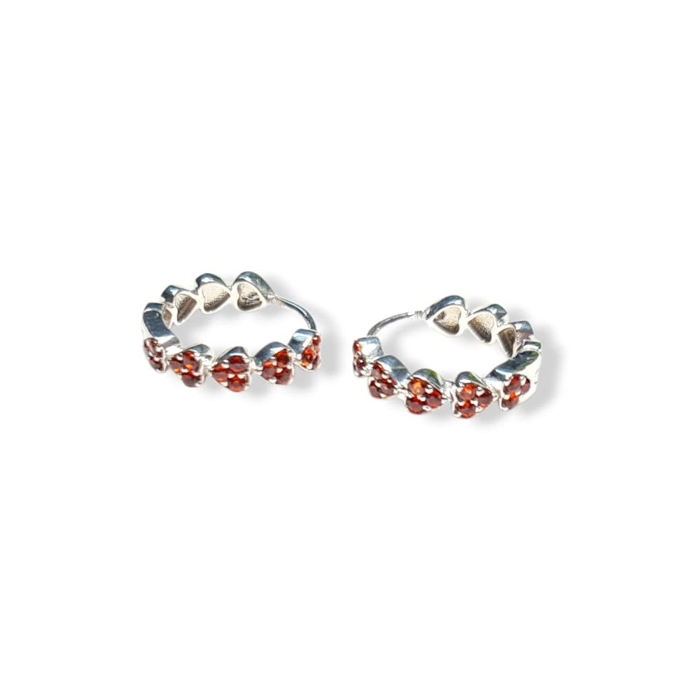 Heartline Silver Hoops