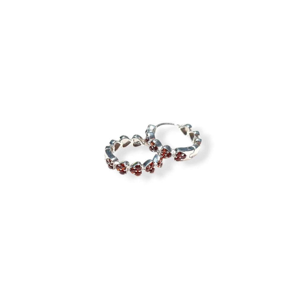 Heartline Silver Hoops