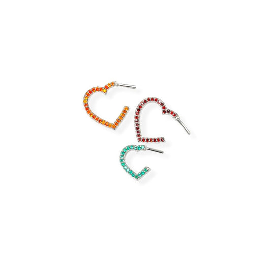 Heart Hoops Silver