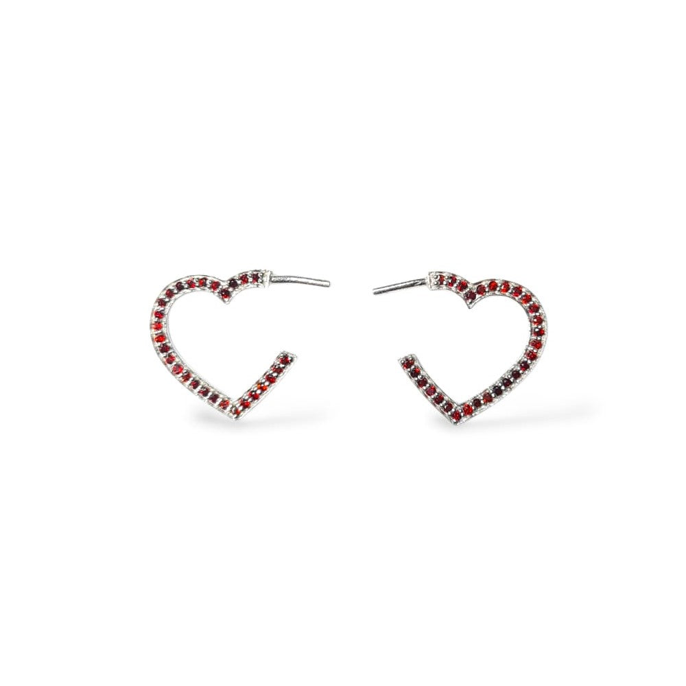 Heart Hoops Silver