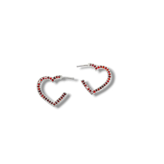 Heart Mini Hoops