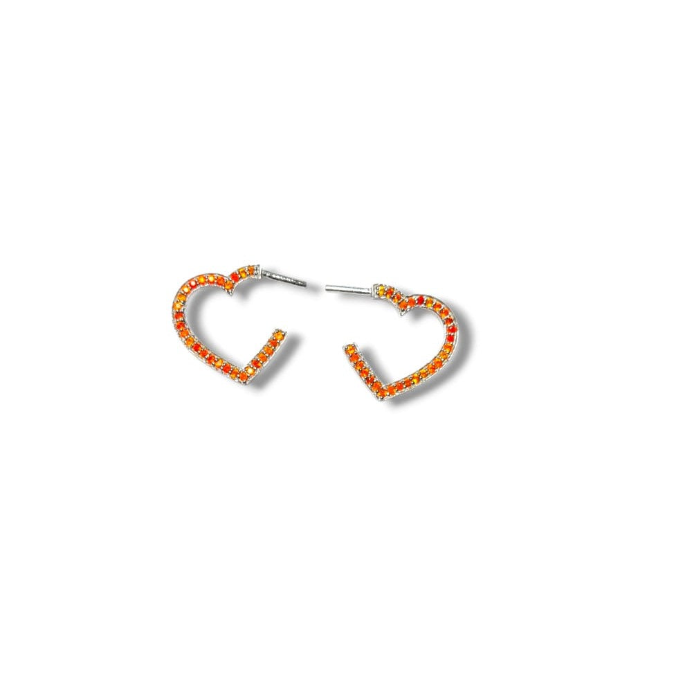 Heart Hoops Silver