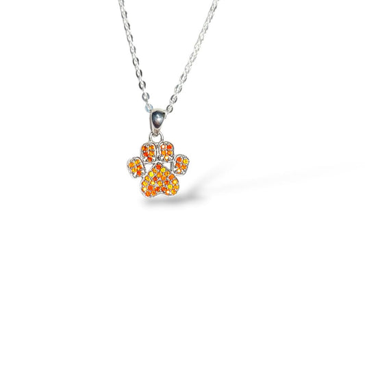 Paw Print Charm Pendant with chain