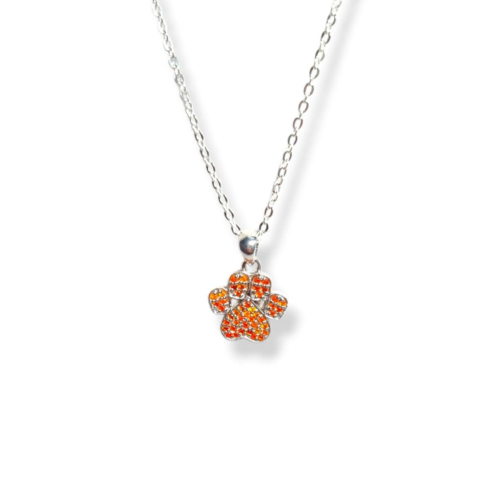 Paw Print Charm Pendant with chain